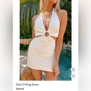 Show Me Your MUMU “Oslo O Ring Dress” in White Size: L